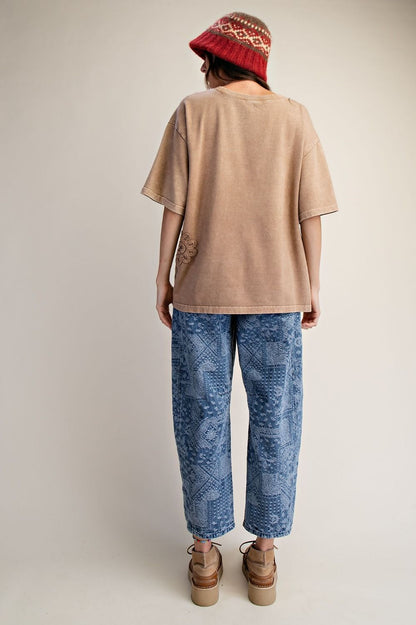 Crochet Patch Detailing Top