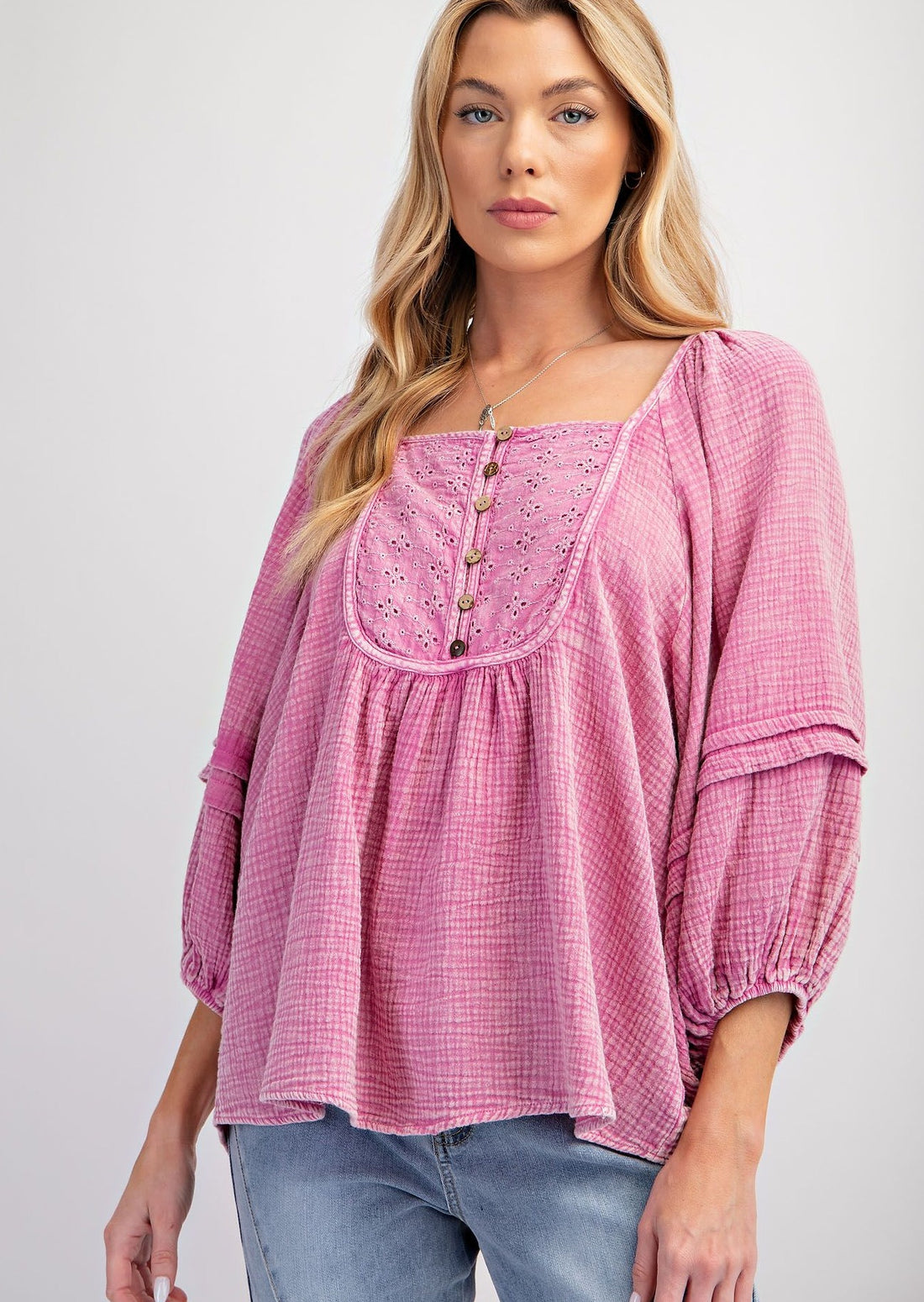 Cotton Gauze Babydoll Tunic 