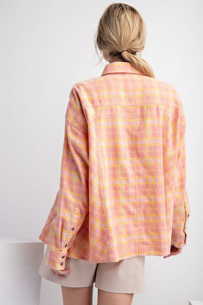 Plaid Oversized Woven Shirt