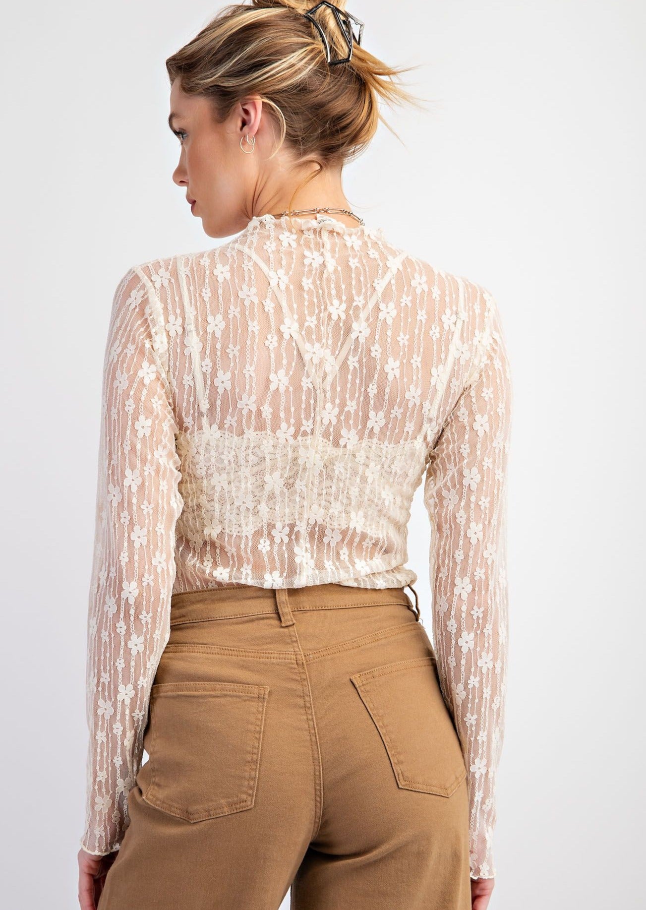 All Over Floral Lace Layering Top 