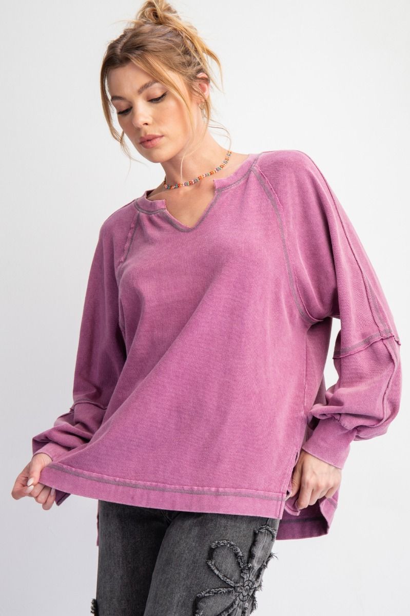 Grape Baby Rib Knit Top 