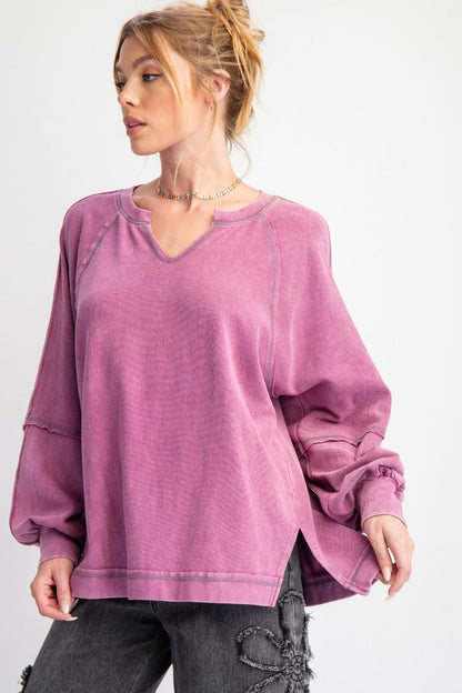 Grape Baby Rib Knit Top 