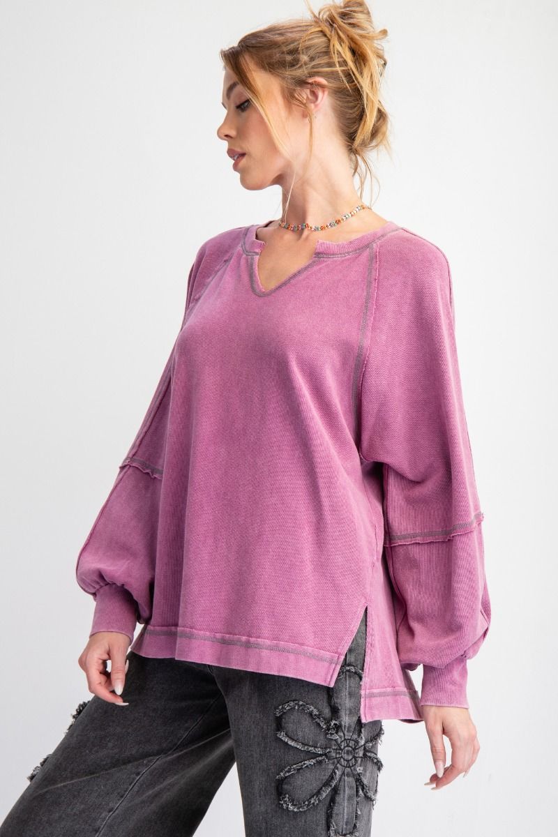 Grape Baby Rib Knit Top 