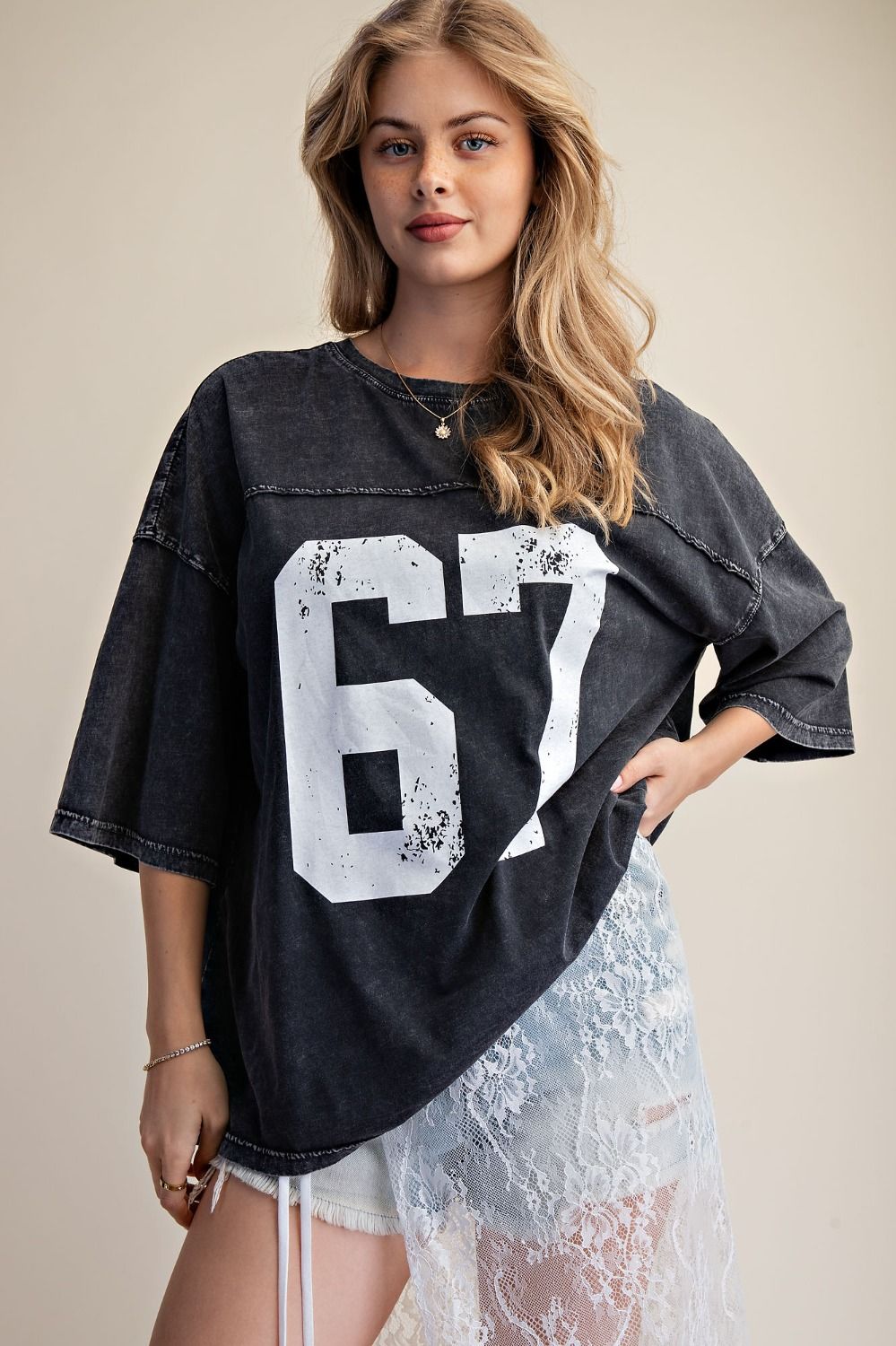 67 Number Graphic Top