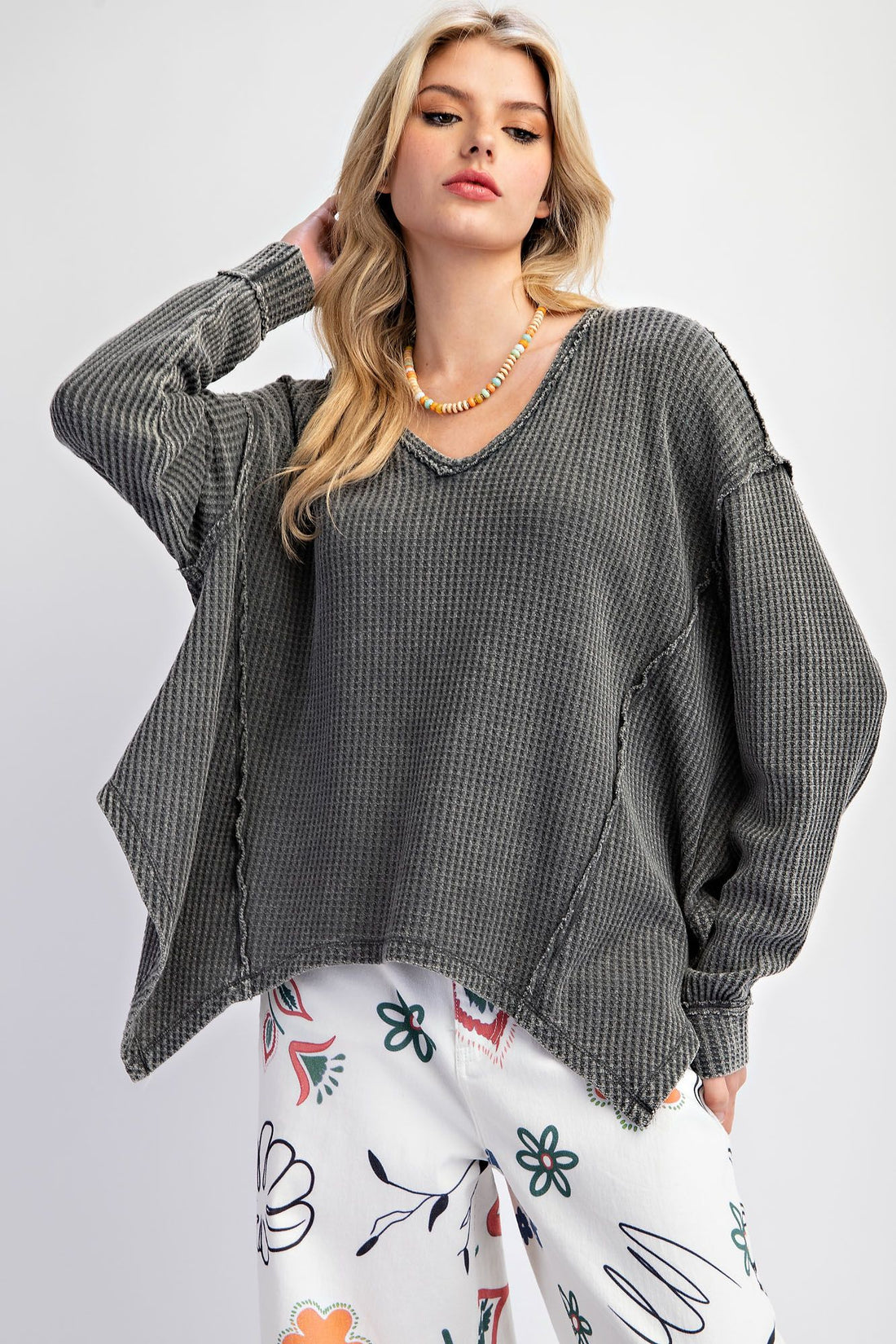 Ash Thermal Knit Pullover Top 