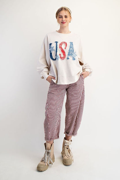Oatmeal USA Sweatshirt