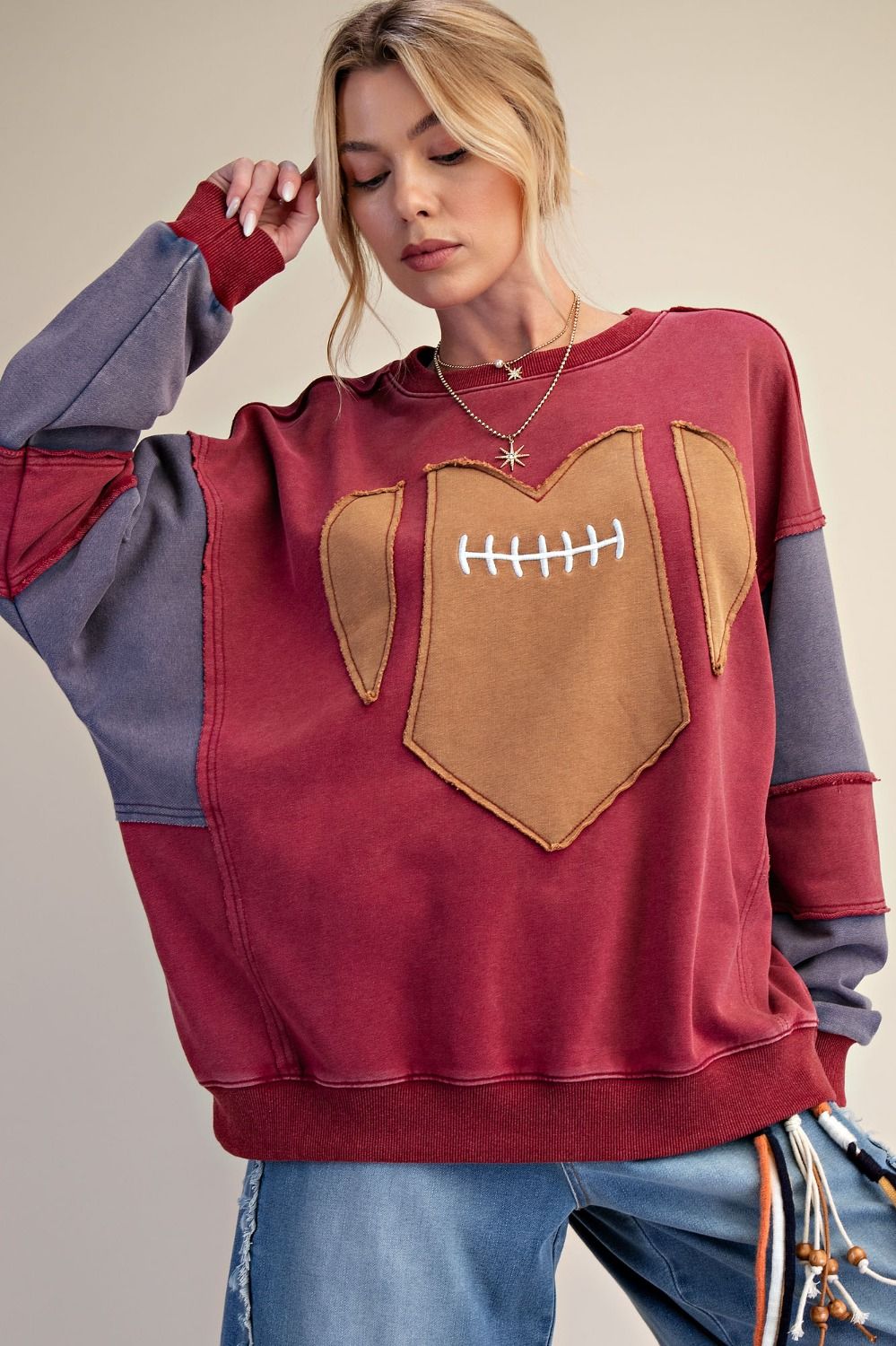 Game Day Football Patch Sweatshirt