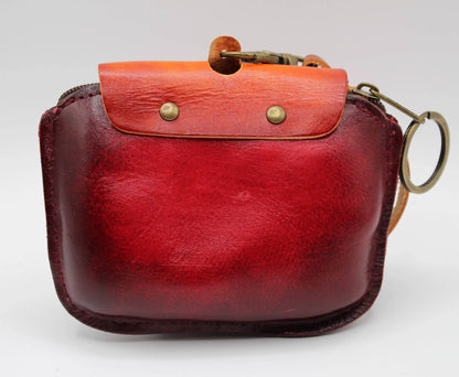 Leather Ladybug on Leaf Coin Purse - Vintage Vault Boutique