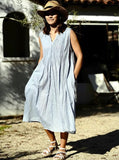 Val Cotton Dress in Silver