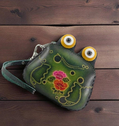 Leather Frog Wristlet - Vintage Vault Boutique