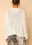 Back view of Sydney Jacket/Top on model shown in white.