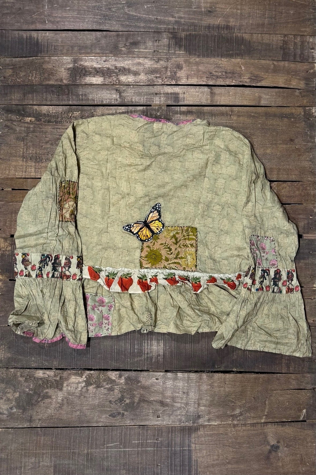 Honey Bloom Top - Moss - Vintage Vault Boutique
