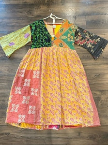 Kantha Sunrise Dress - colors will vary