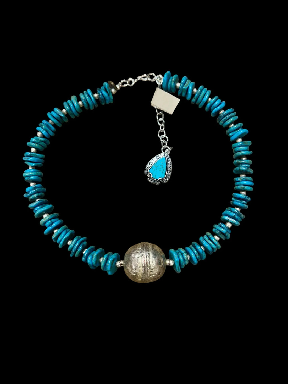 Turquoise Tibet Bead Necklace