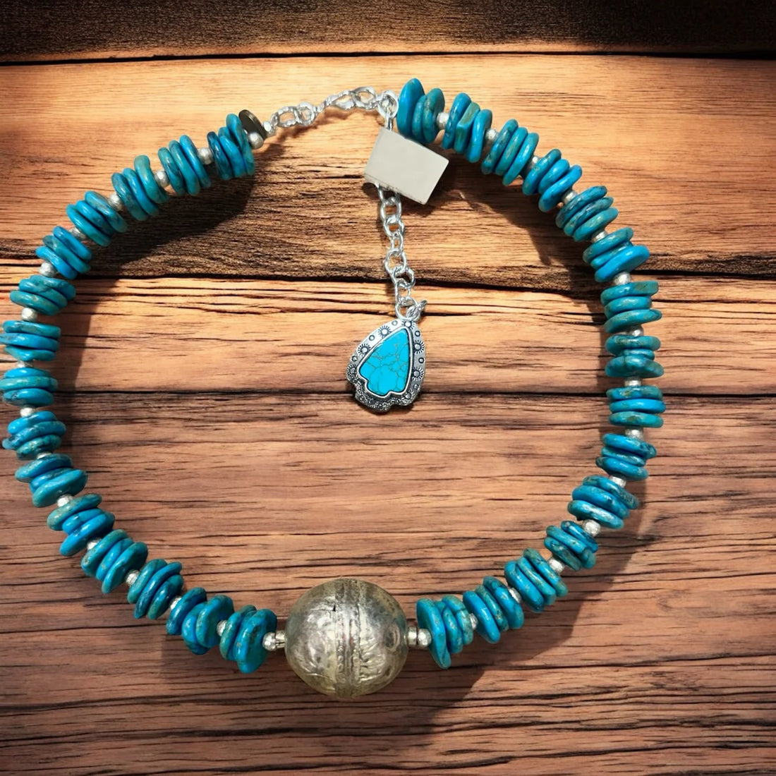 Turquoise Tibet Bead Necklace
