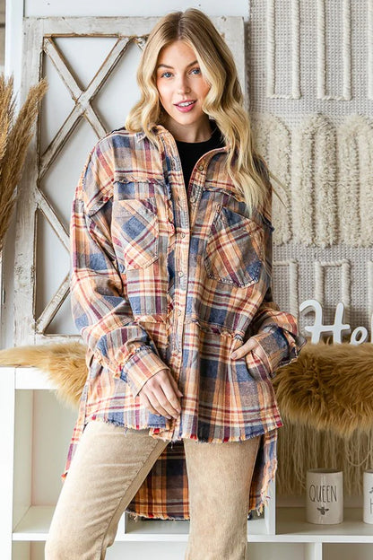 Multi Color Plaid Button Shirt