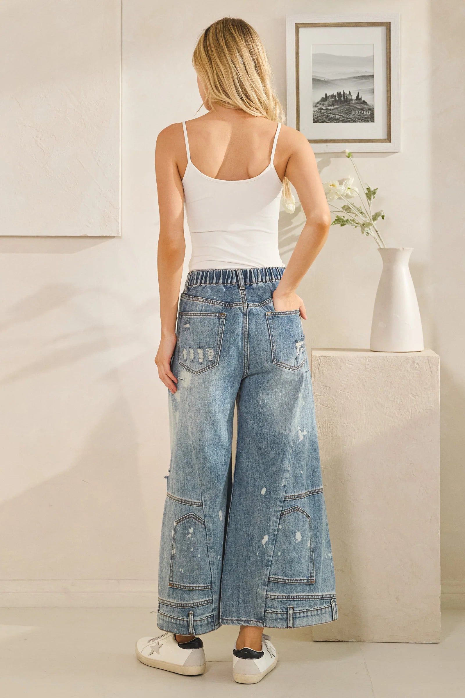 Upside Down Denim Pants