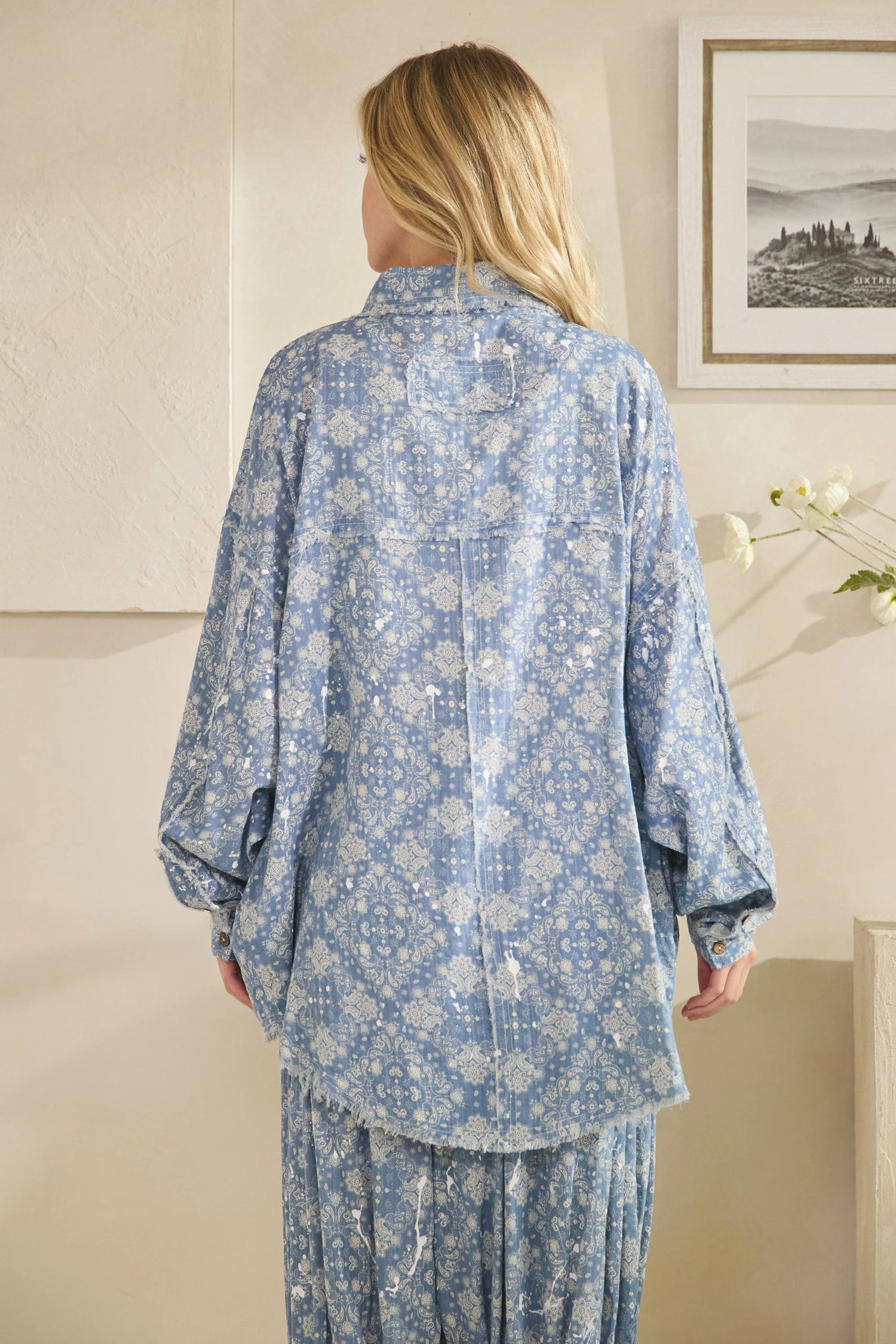 Paisley Printed Button Down Shirt