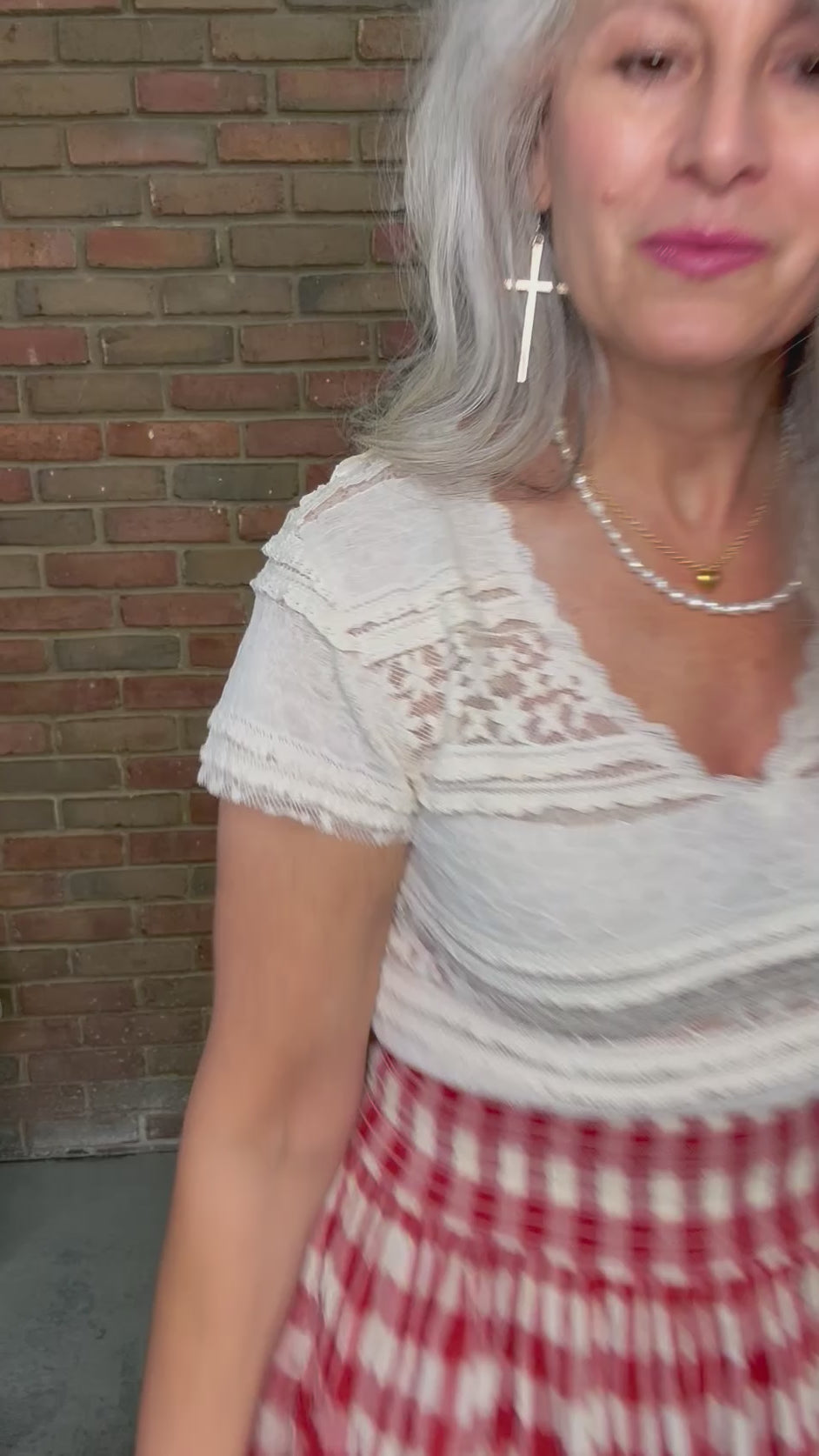 Red Plaid Skirt