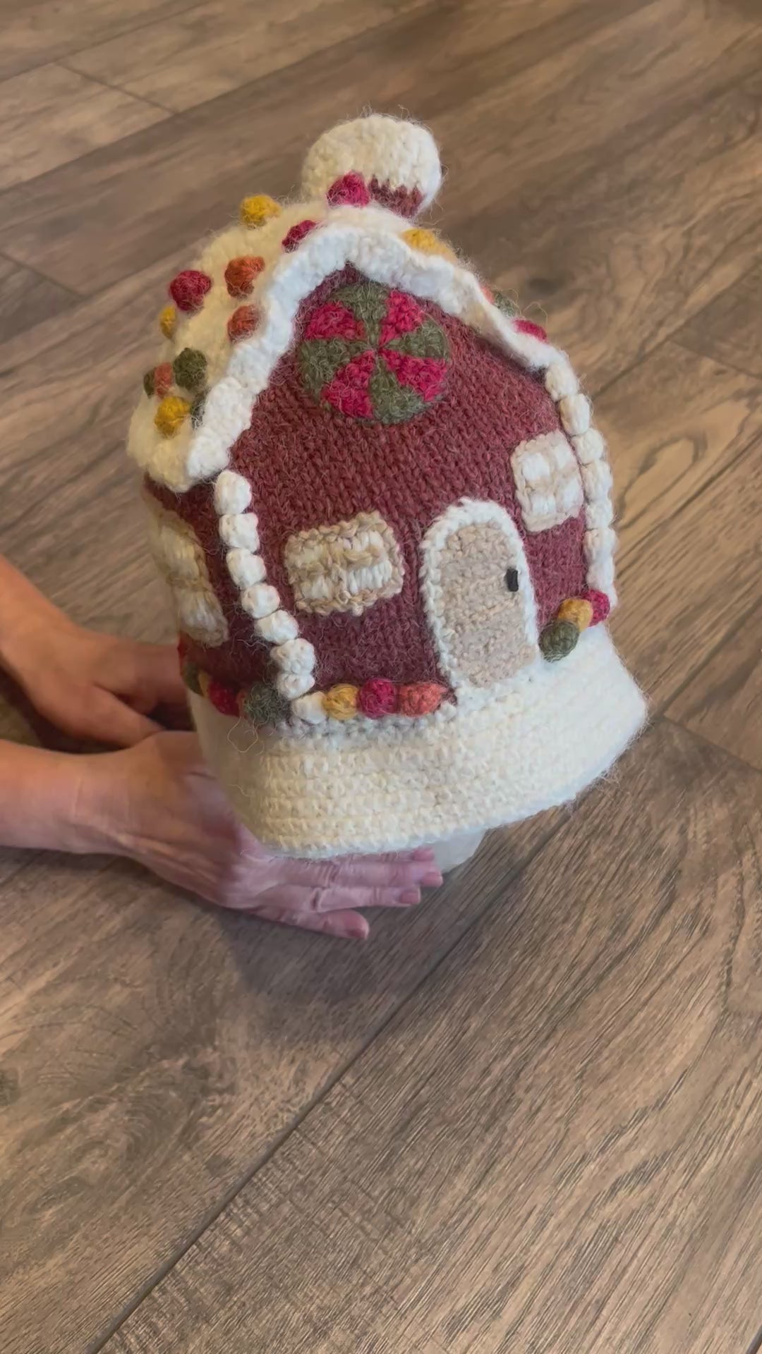 Gingerbread House Knitted Hat