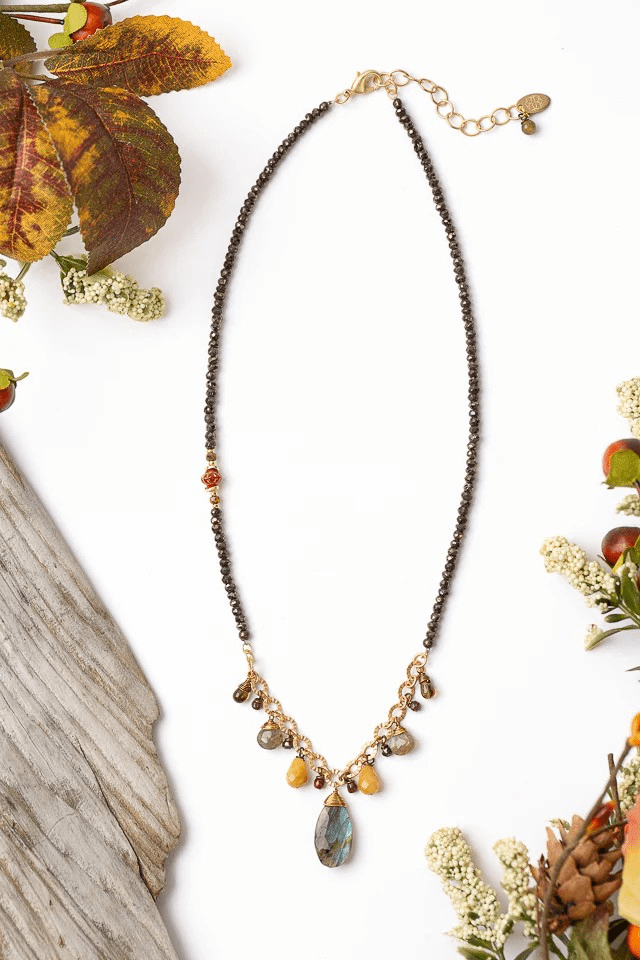 Fireside Statement Necklace N023 - Vintage Vault Boutique