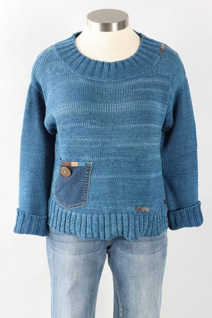 Thelma Pullover Indigo - Vintage Vault Boutique