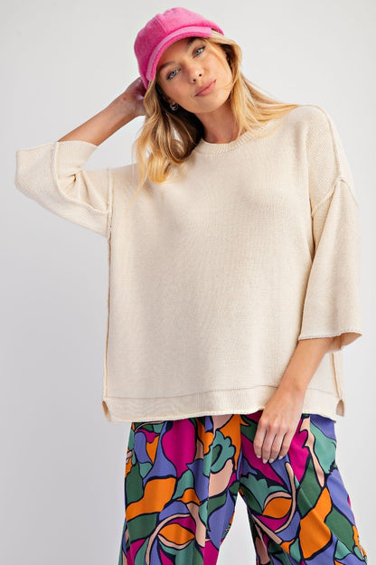 Half Sleeve Sweater Top 