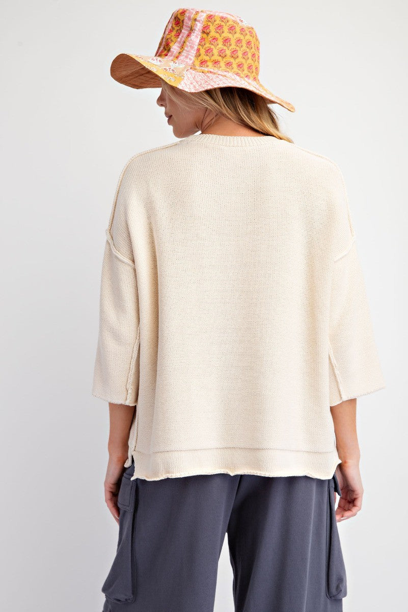 Half Sleeve Sweater Top 