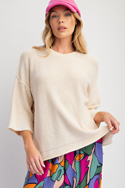 Half Sleeve Sweater Top 