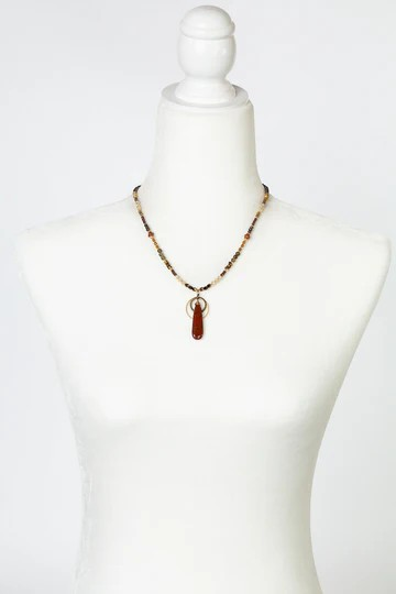 Fireside Statement Necklace N030