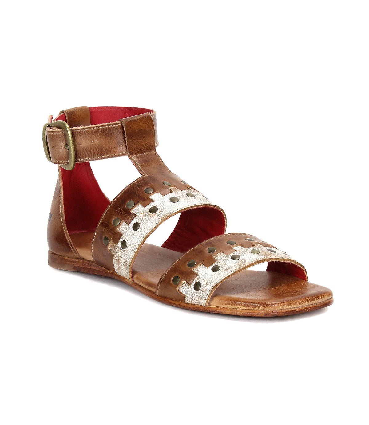 fibril - Two Tone Flat Sandal - Vintage Vault Boutique