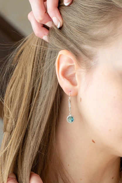 Celestial Labradorite Simple Earrings - Vintage Vault Boutique