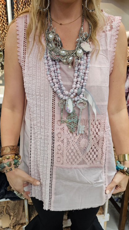 Pink Lace Cami