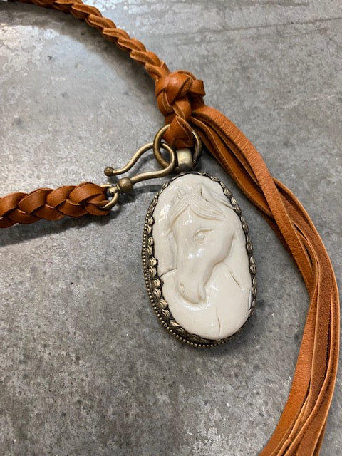 Carved Horse Necklace