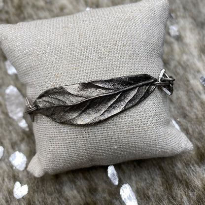 Amy Wells Antiqued Pewter Leaf Bracelet