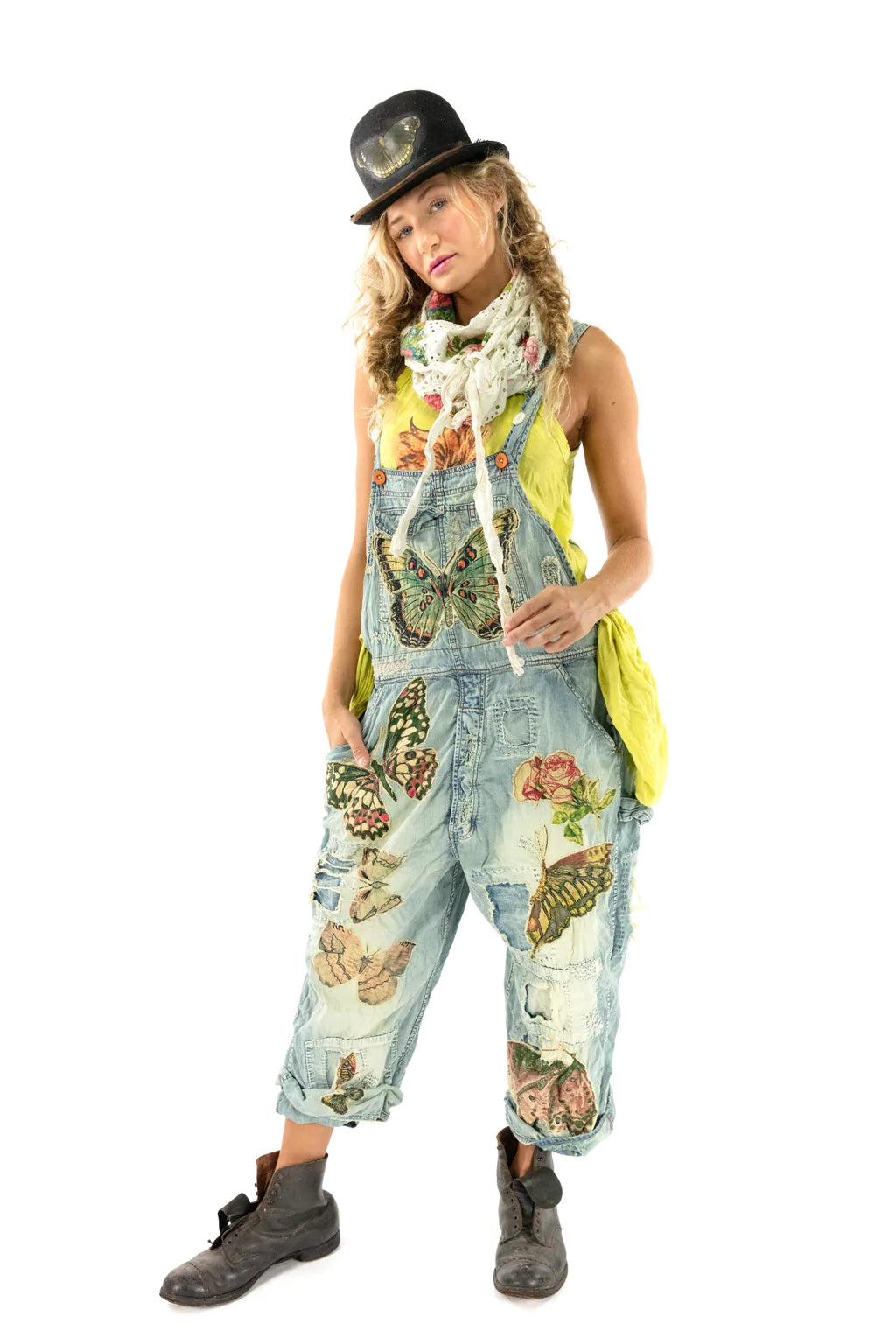 Overalls 051 Butterfly Applique Overalls