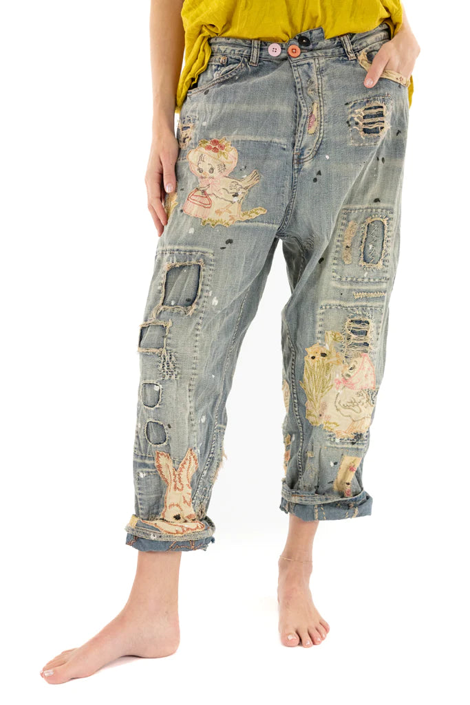Pant 417 Be A Poem Miners Denims  Washed Indigo